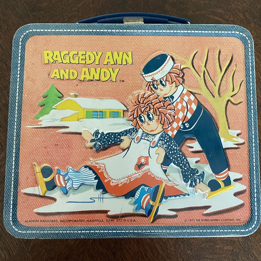 1973 Raggedy Ann & Andy lunchbox w/ thermos